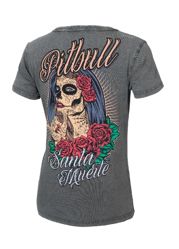 Women's T-Shirt Denim Washed Santa Muerte