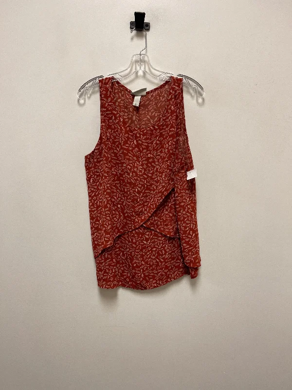 Top Sleeveless By Ava & Viv In Red, Size: Xl