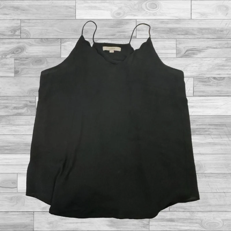 Top Sleeveless By Loft In Black, Size: L