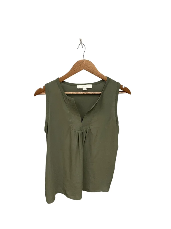 Top Sleeveless By Loft In Green, Size: S