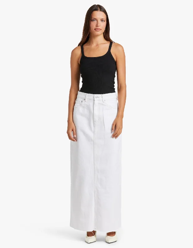 Hudson Maxi Skirt - Geisha White