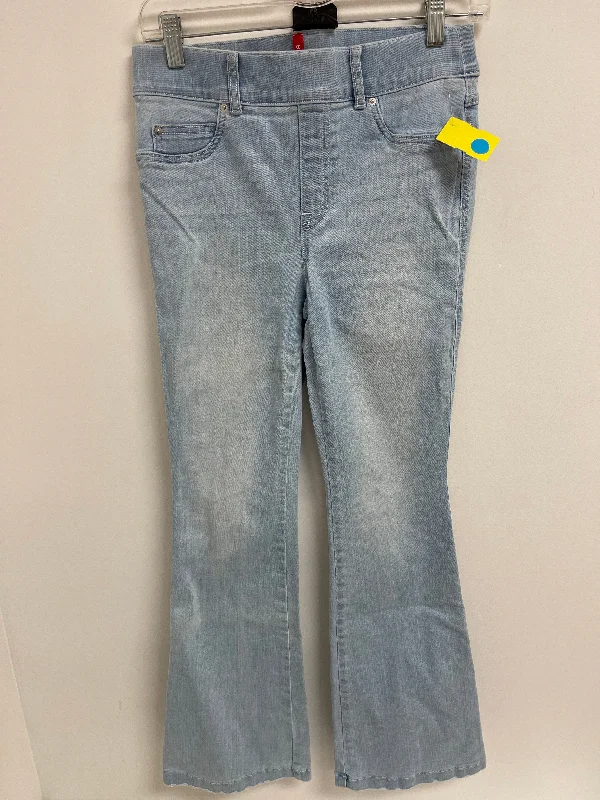 Jeans Flared By Spanx In Blue Denim, Size: 4