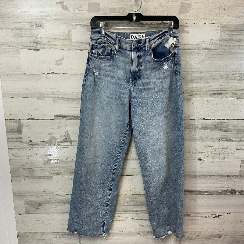 Jeans Straight By Daze In Blue Denim, Size: 4