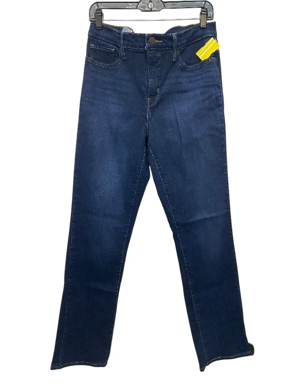 Jeans Straight By Levis In Blue Denim, Size: 14