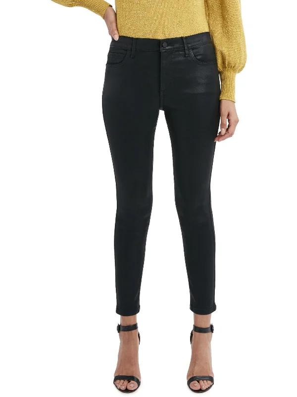 Womens Denim Coated Skinny Jeans