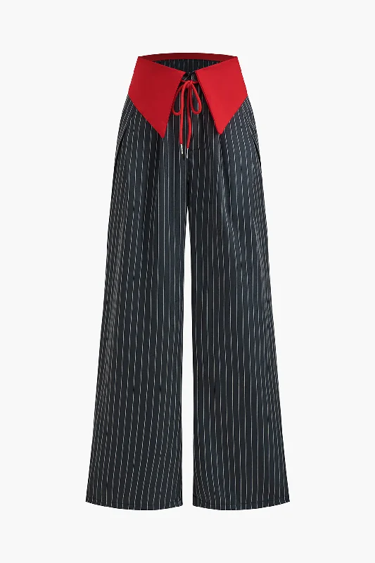 Stripes Patchwork Trousers