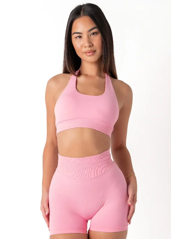 CURVE HALTER BRA - PINK SUGAR