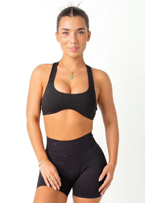 MINIMAL RACER BRA - BLACK