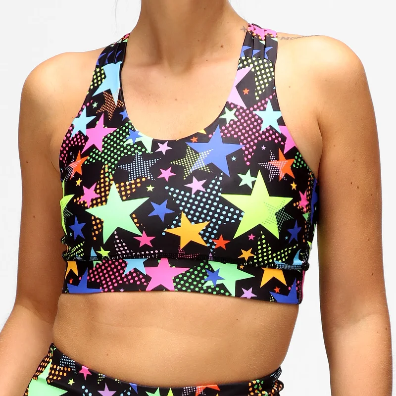 Scattered Stars Cross Back Bra