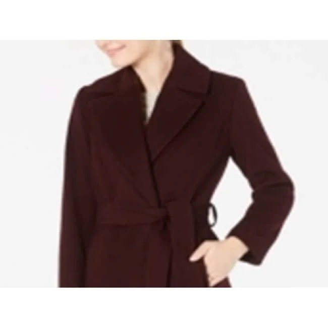 Forecaster Women's Belted Maxi Walker Coat Wine Size 0