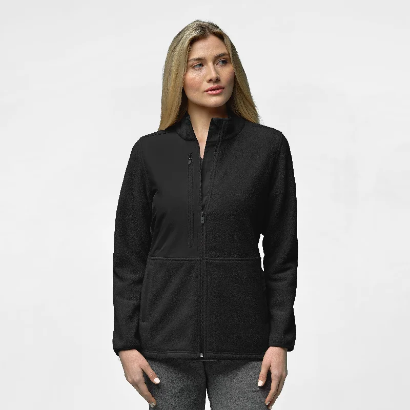 Slate Women's Micro Fleece Zip Jacket - Black