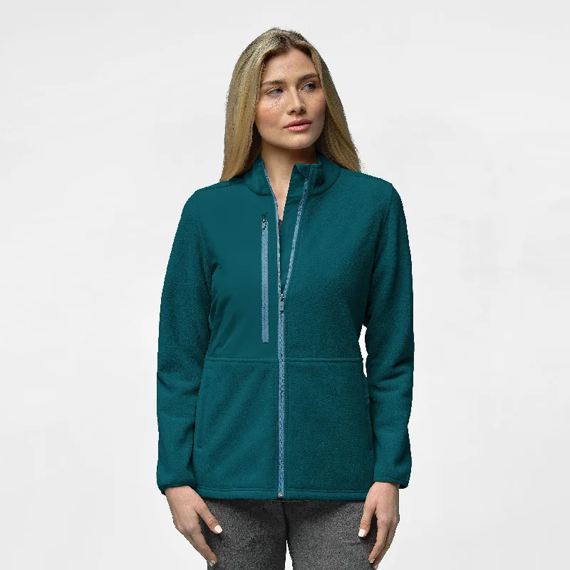 Slate Women's Micro Fleece Zip Jacket - Caribbean