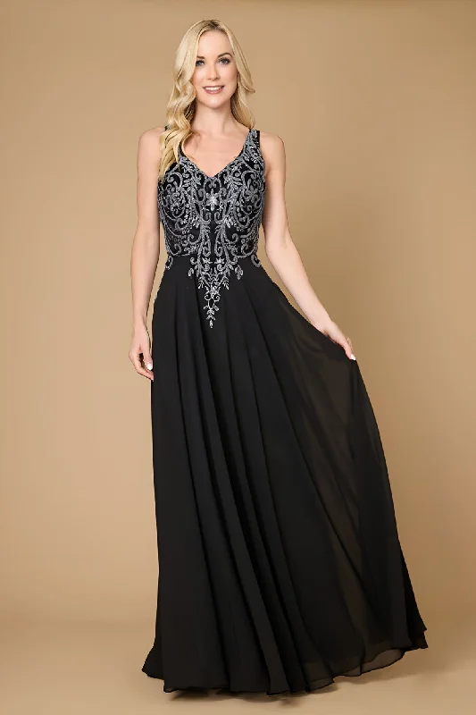 Dylan & Davids Long Formal Party Dress Plus Size Black Tie Black/Charcoal