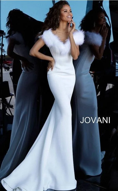 Jovani 63884 Long Formal Off Shoulder Evening Dress