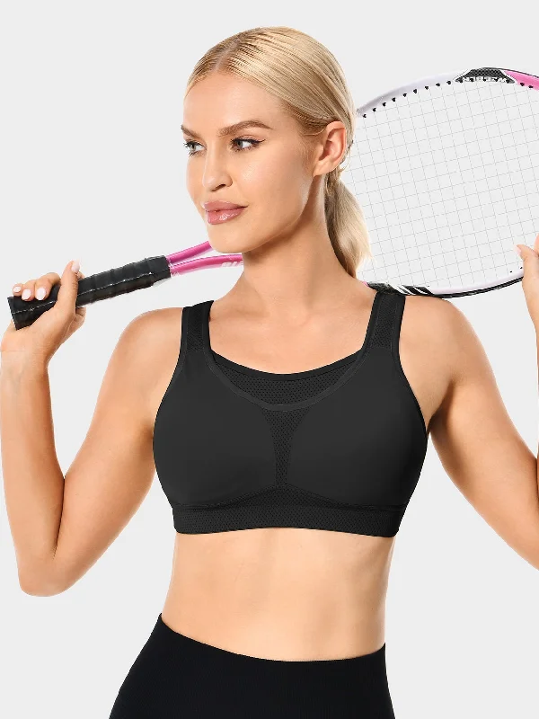 Full Coverage Adjustable Strape Wirefree Workout Bras Black