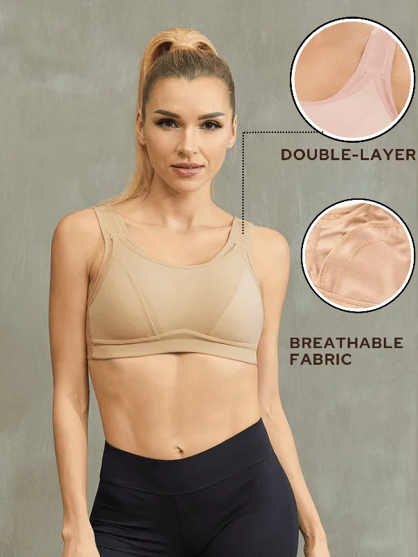 High Impact Bounce Adjustable Workout Bra Nude