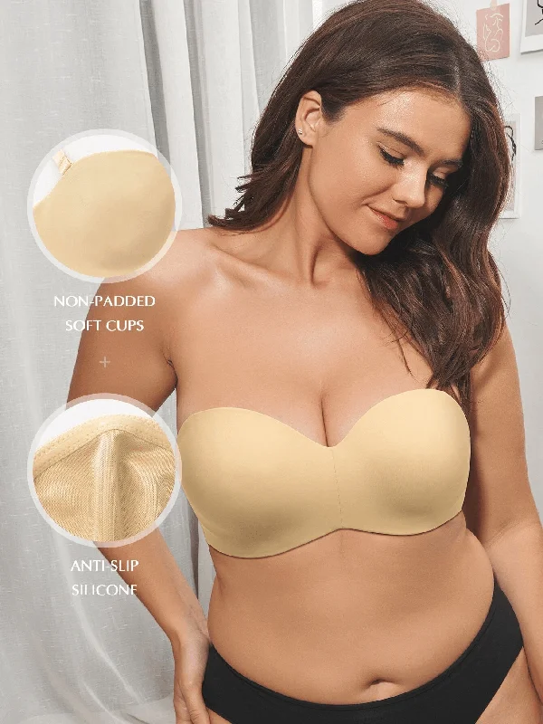 Strapless Unlined Underwire Multiway Bra Seamless Bra Nude